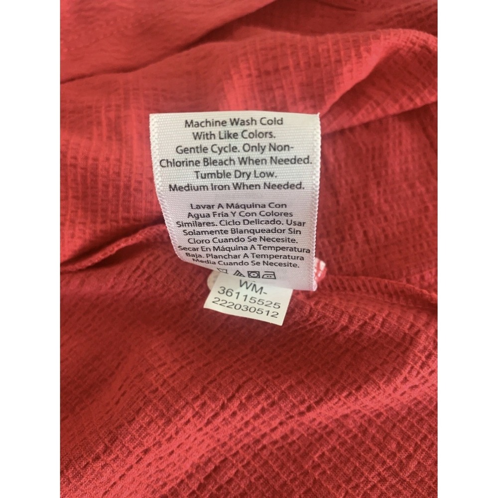 Terra & Sky Pink Ruffle Smocked Peplum Top Plus Size 1X 16W-18W Square Neck - Picture 8 of 11